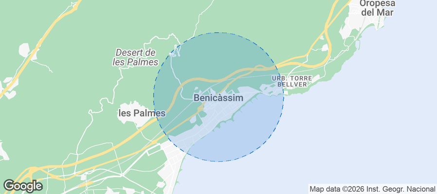 Benicasim Airbnb map